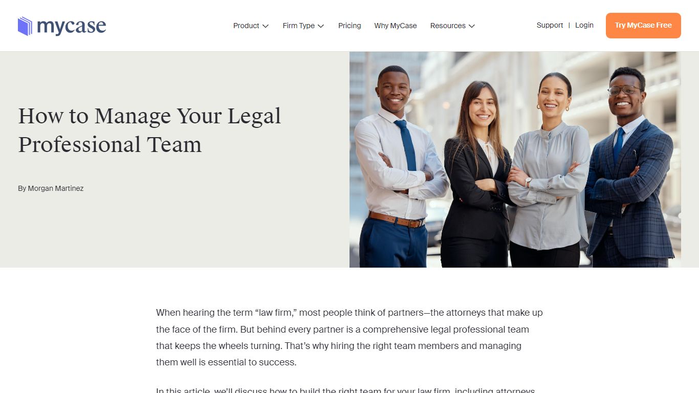 How to Manage Your Legal Professional Team - MyCase